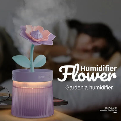 Quiet Mini Usb Hydrating Water Purification Spray Flowers Humidifiers