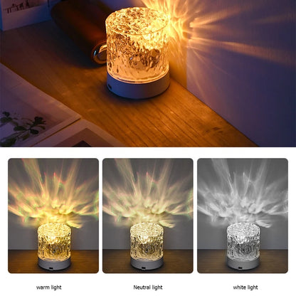 Crystal Lamp Water Ripple Projector Night Light